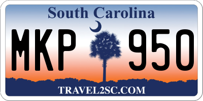 SC license plate MKP950