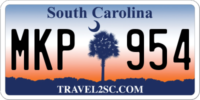SC license plate MKP954