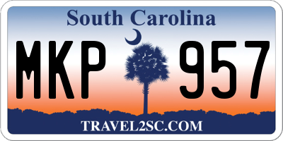 SC license plate MKP957
