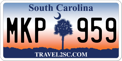 SC license plate MKP959