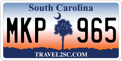 SC license plate MKP965