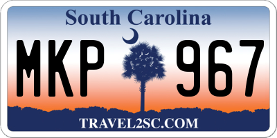SC license plate MKP967