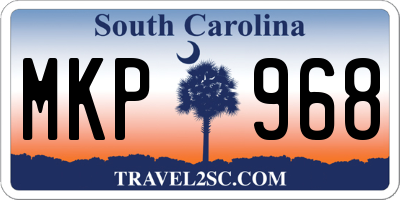 SC license plate MKP968