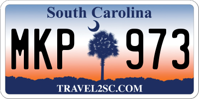 SC license plate MKP973