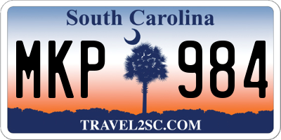 SC license plate MKP984