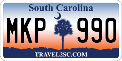 SC license plate MKP990