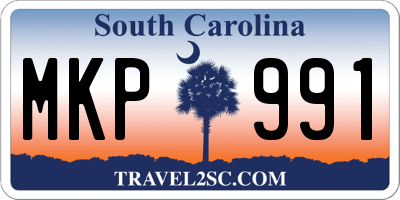 SC license plate MKP991