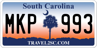 SC license plate MKP993