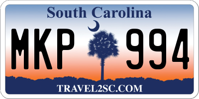 SC license plate MKP994