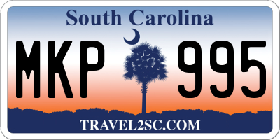 SC license plate MKP995