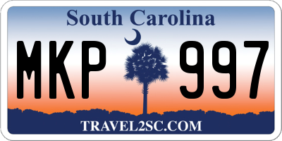 SC license plate MKP997