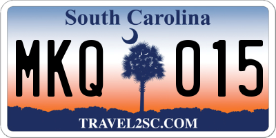 SC license plate MKQ015