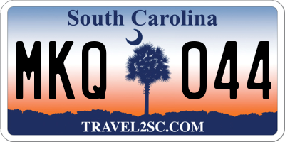 SC license plate MKQ044