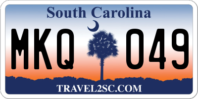 SC license plate MKQ049