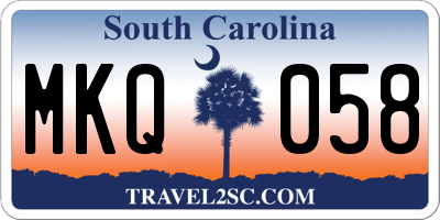 SC license plate MKQ058