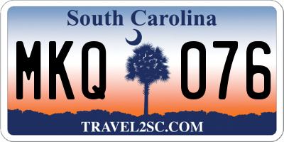 SC license plate MKQ076