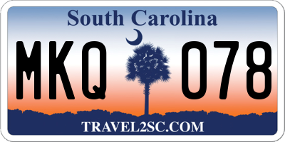 SC license plate MKQ078