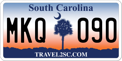 SC license plate MKQ090