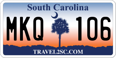 SC license plate MKQ106