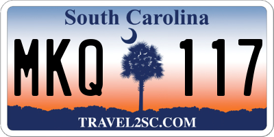 SC license plate MKQ117
