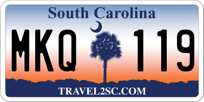 SC license plate MKQ119