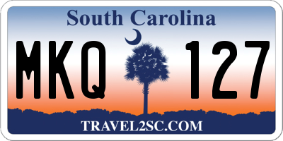 SC license plate MKQ127
