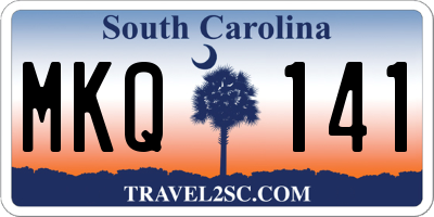 SC license plate MKQ141
