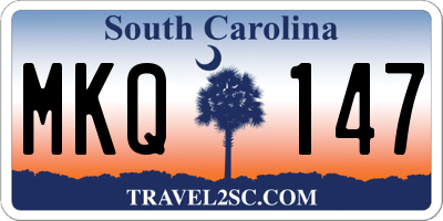 SC license plate MKQ147
