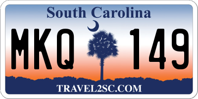 SC license plate MKQ149