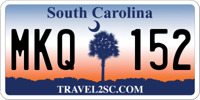 SC license plate MKQ152