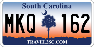 SC license plate MKQ162