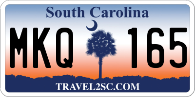 SC license plate MKQ165
