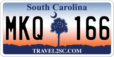 SC license plate MKQ166