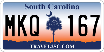 SC license plate MKQ167