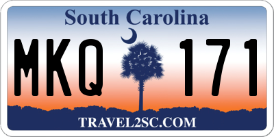 SC license plate MKQ171