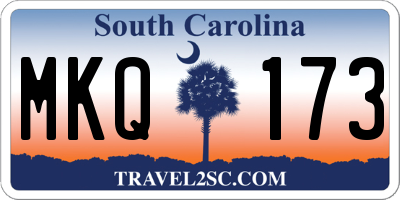 SC license plate MKQ173