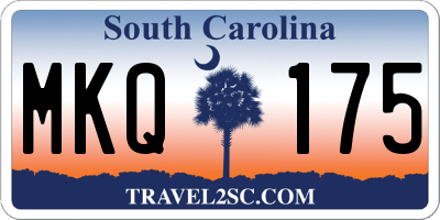 SC license plate MKQ175