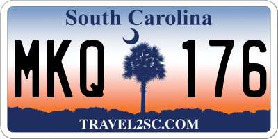 SC license plate MKQ176
