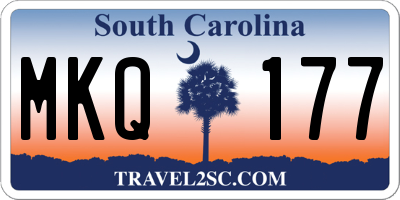 SC license plate MKQ177