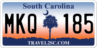SC license plate MKQ185