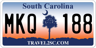SC license plate MKQ188
