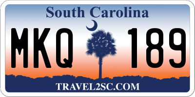 SC license plate MKQ189