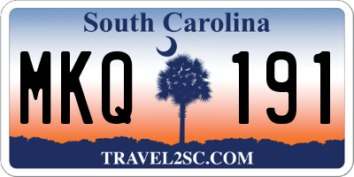 SC license plate MKQ191