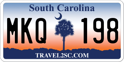 SC license plate MKQ198