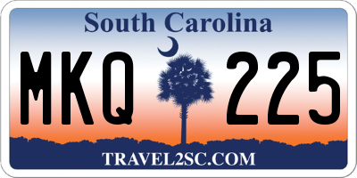 SC license plate MKQ225