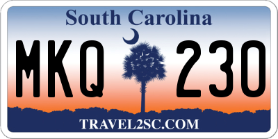 SC license plate MKQ230