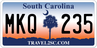 SC license plate MKQ235