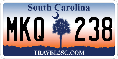 SC license plate MKQ238