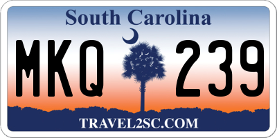 SC license plate MKQ239