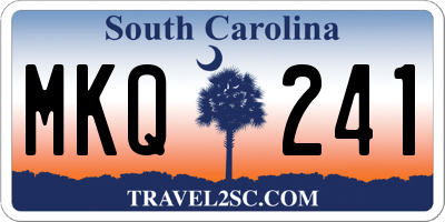 SC license plate MKQ241